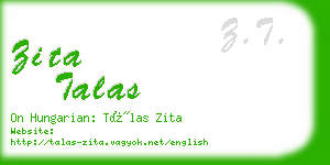 zita talas business card